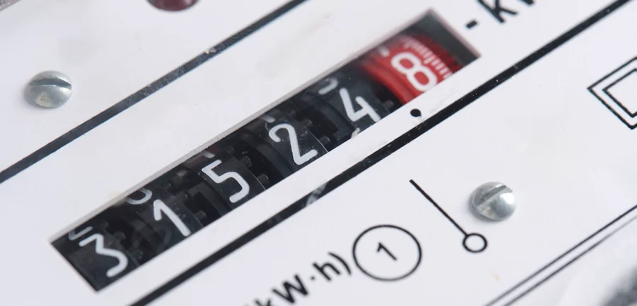 Detail of a legacy electricity meter